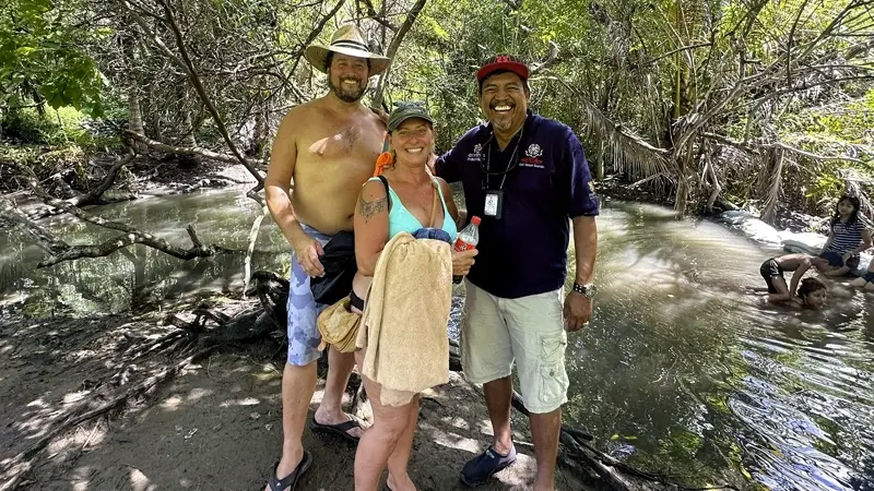 Clients at thermal spring